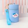 Lindo Mini Bolso Cubeta Portátil Cubeta Monedero de Silicona Bolsa para Monedas Bolsa de Almacenamiento para Audífonos Llavero Colgante
