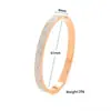 Pulsera Popular Transfronteriza de Acero de Titanio con Tres Filas de Diamantes para Mujer, No se Desvanece, Lujo Ligero, Moderna, Accesorios de Joyería de Gama Alta al por Mayor