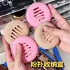 Bolsa de Almacenamiento para Esponjas de Maquillaje de Silicona a Prueba de Polvo Anti-Suciedad Transpirable Bonita Herramienta de Almacenamiento para Maquillaje Estuche Protector Portátil Caja de Viaje