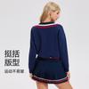 Traje Deportivo para Mujer Ropa de Tenis Moda Suelta Golf Manga Larga Sudadera Casual Transfronteriza Cuello en V Falda Corta