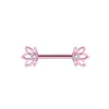Anillos para Pezón Europeos y Americanos Transfronterizos de Acero Inoxidable 316L con Diseño de Goteo de Aceite, Barras Rectas con Forma de Corazón y Mariposa para Piercing Corporal