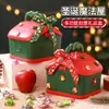 Caja de Regalo de Navidad Caja de Regalo de Manzana para Nochebuena Embalaje de Hucha Caja Vacía Regalo de Navidad Caja de Regalo Casa Grande
