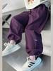 Calças Casuais Largas Estilo Street para Meninas Estilo Infantil Calças Cargo Roupa Infantil Grande Calças Esportivas Nova Tendência Primavera 2025