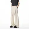 Pantalones casuales para hombre, fluidos, ligero acampanado de 26 mm, ligeros, frescos, estilo imitación, verano, transpirables, pantalones largos de pierna ancha de lino
