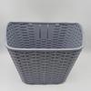 Cesta de Lingote Dianteira para Bicicleta Carro Elétrico Estrutura de Plástico Trançado Cesta tipo Rattan Cesta de Passeio com Tampa