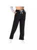 Europeo y Americano 2024 Transfronterizo Amazon Nuevo Pantalón de Tirantes para Mujer Primavera y Verano Color Sólido Casual Suelto Pierna Ancha Cintura Alta Blanco Arroz