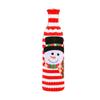 Zicheng New Decorative Supplies Juego de botellas de vino de punto a rayas Juego de vino de punto de Papá Noel Juego de botellas de vino y champán