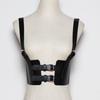 Top Cubre Cintura de Calle Moda Femenina Cintura Adelgazante Chaleco de Cuero Pui Chaleco Accesorios de Moda