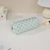 Bolsa de Cosméticos Acolchada de Lunares Estilo Coreano con Base Rígida, Gran Capacidad, Portátil, con Compartimentos, Organizador de Maquillaje para Salidas, Viajes, Neceser
