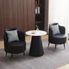 Sofá de recepción de negocios, diseño moderno minimalista de lujo ligero, adecuado para recepción, oficina de ventas, oficina, balcón, conjunto de mesa y sillas para ocio y negociación
