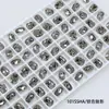 Dongzhou Crystal 6*8 Tachuelas Pequeñas Redondas para Uñas, Forma Oblonga con Esquinas Redondeadas, Base Puntiaguda, Strass de Vidrio K9 Super Brillante, Accesorios para Joyería DIY