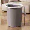 Lixeira de plástico para uso doméstico, grande capacidade, adequada para banheiro, sala de estar, cozinha, quarto, dormitório, com anel de vedação para evitar odores