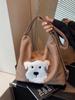 Bolsa Tote Feminina Grande Capacidade Retro Primavera e Verão 2024 Nova Moda Casual Moda Bolsa de Ombro Único Transversal