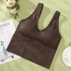 Camisola de Tirantes Anchos con Hermoso Diseño en la Espalda, Sujetador Acolchado, Bralette Cruzado, Camiseta Deportiva de Espalda Hermosa para Mujer, Sujetador Exterior