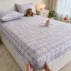 Sábana bajera acolchada, pieza única, protector de colchón engrosado, no es algodón puro, funda de cama 100% algodón, protector de colchón a prueba de polvo y antideslizante