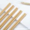 Bambú Natural Cinco Pares de Protección Ambiental e Higiénicos Palillos para Hot Pot Insert Board Palillos Agitar Voz Comunidad en Vivo Compra Grupal Puesto Palillos
