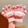 Luvas Infantis com Dedos Separados, Luvas Tricotadas Estilo Coreano para Meninos com Cinco Dedos, Luvas de Inverno Quentes para Alunos do Ensino Fundamental, Bebês Meninos e Meninas, Ciclismo