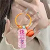 Chaveiro de Marca Pequeno para Presente com Texto, Pingente de Mochila para Meninas, Letras em Acrílico, Chaveiro Decorativo Estilo Ins Fresco e Moderno