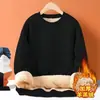 Moletom masculino oversized, de manga longa, com forro de fleece e gola redonda, perfeito para o inverno; uma camada base grossa, quente e confortável