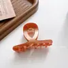 Pinza para el pelo de acetato retro Duowei, pinza de tiburón mediana elegante, accesorio simple para el pelo lateral