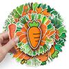 50 Adesivos Graffiti de Cenoura Personalizados Transfronteiriços Desenho Animado Vegetal Decorativo Copo de Água Capa de Celular Adesivos para Computador Tablet