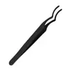 Pinça de Aço Inoxidável para Extensão de Cílios Pinças Coloridas Grandes Curvas para Sobrancelhas com Ponta Redonda Pinça Manual DIY Ferramenta para Cílios