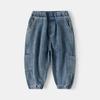Pantalones Nuevos de Otoño 2025 para Niños Estilo Coreano Versátiles Largos Jeans Vintage Azul Claro para Niños Venta al por Mayor Dropshipping