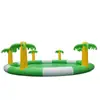 Piscina circular inflable portátil para exteriores, piscina inflable con temática de palmera, adecuada para puestos en plazas para que los niños pesquen y jueguen en el agua