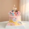Decoraciones para pastel del Día de San Valentín chino: "Felicidad por Mucho Tiempo, Cuatro Estaciones Contigo", "El Pastor y la Tejedora" decoraciones para hornear toppers