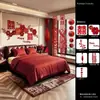 Conjunto de Decoração de Casamento para Casa Nova, Conjunto Completo para Parede de Fundo do Quarto de Casamento, Guirlanda de Hotel para Sala de Estar dos Noivos