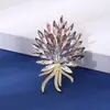 Broche de Espiga de Trigo de Cristal Austriaco Estilo Francés, Elegante y con Estilo, Moda para Mujer, Accesorios de Ropa de Corsage de Alta Gama