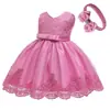 Itens Quentes de Venda TransfronteiriçaVestido Infantil com Renda e Laço, Vestido Princesa Sem Mangas para Crianças Pequenas, Adequado para Todas as Estações