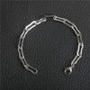 Pulseira Europeia e Americana Hip-Hop Punk Oca Irregular Quadrada Linha Aço Titânio Estilo ins Frio Metálico Masculina e Feminina