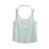 INS disco universal que combina con todo chicas calientes europeas y americanas sexy cuello espalda descubierta chaleco tirantes de mujer transparente sensación fresca camiseta básica