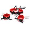 Conjunto sexy de três peças mais vendido de punhos para mãos e pés, laço sexy, laço com coração de diamante, algemas elásticas, brinquedos de amarração