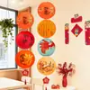 Decoración de Año Nuevo Shangmite Linternas de Papel Centro Comercial Supermercado Colgantes para Ventanas Festival de Primavera Escena de Año Nuevo Disposición de Atmósfera