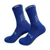 Meias de futebol transfronteiriças, meias antiderrapantes de treino de cano médio, meias esportivas de cano médio com sola grossa absorventes de suor para homens, resistentes ao desgaste, respiráveis, secagem rápida