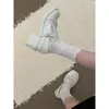 Sapatos de Salto Alto Prata com Laço de Renda Francesa para Mulheres 2026 Novo Estilo de Verão Salto Grosso com Saia Sapatos Mary Jane