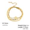 Pulsera de cadena de caja de conchas de playa de verano para mujer, pulsera de acero inoxidable de tendencia personalizada, joyería, regalo de cumpleaños, venta al por mayor