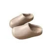 Pantuflas de Algodón Impermeables de Cuero para Dedos de los Pies para Mujer, Otoño/Invierno, Calentitas con Felpa Adicional, Suela Gruesa, Antideslizantes, Pantuflas Peludas de Pareja, Para Interiores/Exteriores
