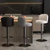 Silla de Barra Taburete Alto Hogar Giratorio Elevable Respaldo Taburete Cajero Silla Alta Recepción Comercial Taburete Redondo Silla Giratoria
