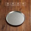 Plato vintage de acero inoxidable con diseño de disco desgastado para carne, bandeja de café, plato de fruta, plato de postre, plato de barbacoa de estilo industrial