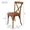 Restaurante Retro Boda Nórdica Boda Tenedor Trasero Silla Sala de Estar Cafetería Silla de Comedor pp Tienda de Postres Estilo Americano Silla con Respaldo de Tenedor