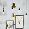 Adornos Colgantes Creativos Árbol de Navidad Decoración para Fiestas Navideñas Guirnalda de Árbol 3D con Purpurina Arreglo de Ambiente Diseño de Banderín