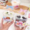 Día del Niño Bolso Cubo para Pastel Empaque de Postre Vaso de Yogur Cuenco Especial para Polvo de Hielo Caja de Empaque para Servir Fruta Horneado