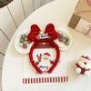 Diadema Navideña de Oso Lindo Tocado Lazo Rojo Atmósfera Femenina Vestido Festivo Foto Cos Accesorios para el Cabello