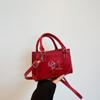 Bolso de hombro cuadrado pequeño, ligero, de lujo y gran valor, de estilo coreano, con lazo, sencillo, para uso diario, otoño 2024