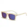 Óculos de Sol Polarizados Versáteis com Lentes Pretas e Armações Quadradas Transparentes, Óculos de Sol da Moda para o Verão para Homens