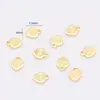 Colgante de Corazón Color Duradero Relleno de Oro de 14K Microincrustado con Circonita Accesorios de Joyería DIY Colgante de Cadena de Cola de Gota de Agua para Pulsera