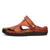 Sandálias Masculinas Plus Size 48 Primavera e Verão Transfronteiriças Sapatos de Praia de Couro Tendência Masculina Sandálias Casuais e Chinelos Calçados Masculinos Calçados Costurados 898